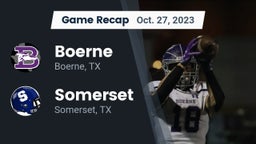 Recap: Boerne  vs. Somerset  2023
