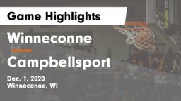 Winneconne  vs Campbellsport  Game Highlights - Dec. 1, 2020