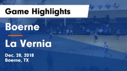 Boerne  vs La Vernia  Game Highlights - Dec. 28, 2018