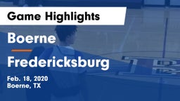 Boerne  vs Fredericksburg  Game Highlights - Feb. 18, 2020