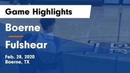 Boerne  vs Fulshear Game Highlights - Feb. 28, 2020