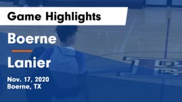 Boerne  vs Lanier  Game Highlights - Nov. 17, 2020