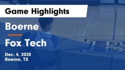 Boerne  vs Fox Tech  Game Highlights - Dec. 4, 2020