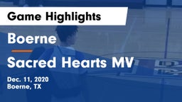 Boerne  vs Sacred Hearts MV Game Highlights - Dec. 11, 2020