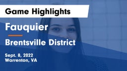 Fauquier  vs Brentsville District  Game Highlights - Sept. 8, 2022