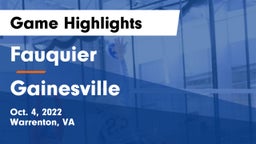 Fauquier  vs Gainesville  Game Highlights - Oct. 4, 2022