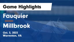 Fauquier  vs Millbrook  Game Highlights - Oct. 3, 2023