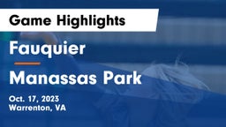 Fauquier  vs Manassas Park Game Highlights - Oct. 17, 2023