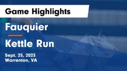 Fauquier  vs Kettle Run  Game Highlights - Sept. 25, 2023