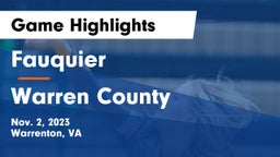 Fauquier  vs Warren County  Game Highlights - Nov. 2, 2023