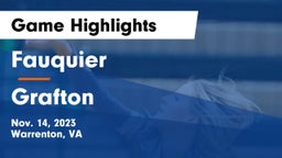 Fauquier  vs Grafton  Game Highlights - Nov. 14, 2023