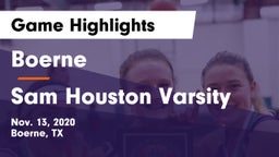 Boerne  vs Sam Houston Varsity Game Highlights - Nov. 13, 2020