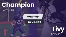 Matchup: Champion vs. Tivy  2018