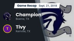 Recap: Champion  vs. Tivy  2018