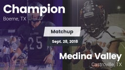 Matchup: Champion vs. Medina Valley  2018