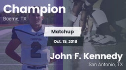 Matchup: Champion vs. John F. Kennedy   2018