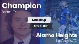 Matchup: Champion vs. Alamo Heights  2018