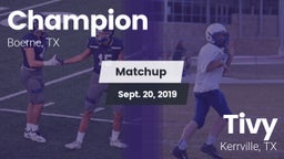 Matchup: Champion vs. Tivy  2019