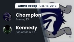Recap: Champion  vs. Kennedy  2019