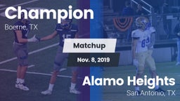 Matchup: Champion vs. Alamo Heights  2019