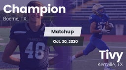 Matchup: Champion vs. Tivy  2020