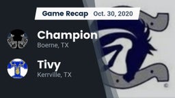 Recap: Champion  vs. Tivy  2020
