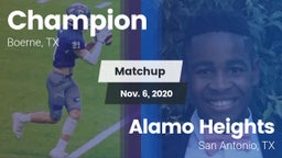 Matchup: Champion vs. Alamo Heights  2020