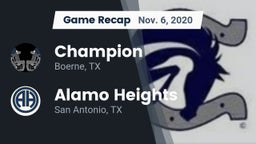 Recap: Champion  vs. Alamo Heights  2020