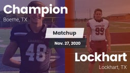 Matchup: Champion vs. Lockhart  2020