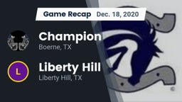 Recap: Champion  vs. Liberty Hill  2020
