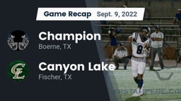 Recap: Champion  vs. Canyon Lake  2022