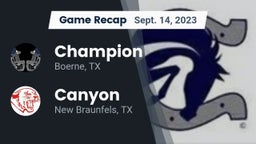 Recap: Champion  vs. Canyon  2023