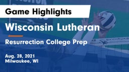 Wisconsin Lutheran  vs Resurrection College Prep  Game Highlights - Aug. 28, 2021