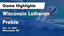 Wisconsin Lutheran  vs Preble  Game Highlights - Oct. 15, 2022