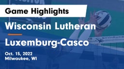 Wisconsin Lutheran  vs Luxemburg-Casco  Game Highlights - Oct. 15, 2022