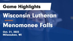 Wisconsin Lutheran  vs Menomonee Falls  Game Highlights - Oct. 21, 2023