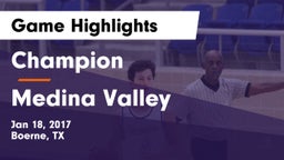 Champion  vs Medina Valley  Game Highlights - Jan 18, 2017