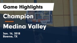 Champion  vs Medina Valley  Game Highlights - Jan. 16, 2018