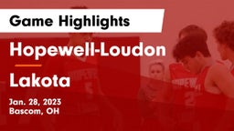 Hopewell-Loudon  vs Lakota Game Highlights - Jan. 28, 2023