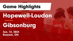 Hopewell-Loudon  vs Gibsonburg  Game Highlights - Jan. 12, 2024