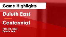 Duluth East  vs Centennial  Game Highlights - Feb. 24, 2023