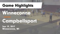 Winneconne  vs Campbellsport  Game Highlights - Jan 19, 2017