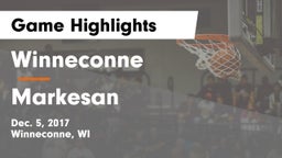 Winneconne  vs Markesan  Game Highlights - Dec. 5, 2017