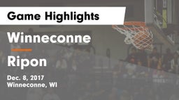 Winneconne  vs Ripon  Game Highlights - Dec. 8, 2017