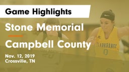 Stone Memorial  vs Campbell County  Game Highlights - Nov. 12, 2019