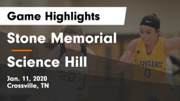 Stone Memorial  vs Science Hill  Game Highlights - Jan. 11, 2020