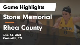 Stone Memorial  vs Rhea County  Game Highlights - Jan. 14, 2020