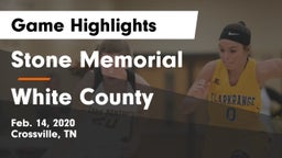 Stone Memorial  vs White County  Game Highlights - Feb. 14, 2020