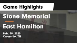 Stone Memorial  vs East Hamilton  Game Highlights - Feb. 28, 2020