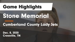 Stone Memorial  vs Cumberland County Lady Jets Game Highlights - Dec. 8, 2020